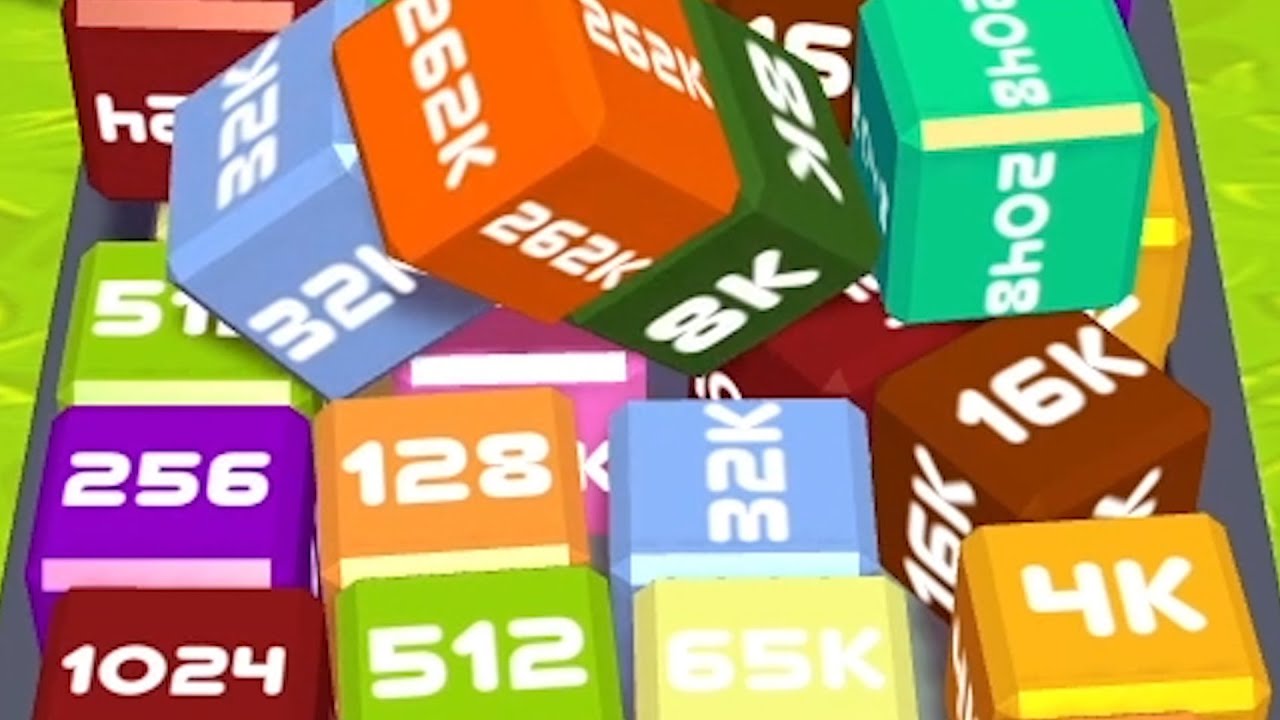 Merge Cube 2048 3D - ASMR Gameplay (Cubes Math, Level Up NumberBlocks ...