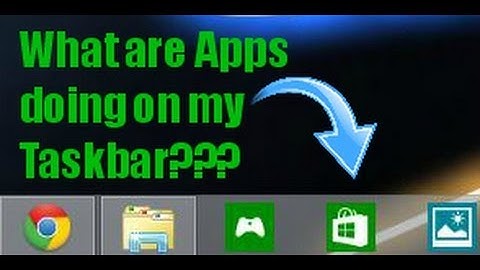 HOW-TO: Stop Windows Apps from appearing on your Taskbar on Windows 8/8.1