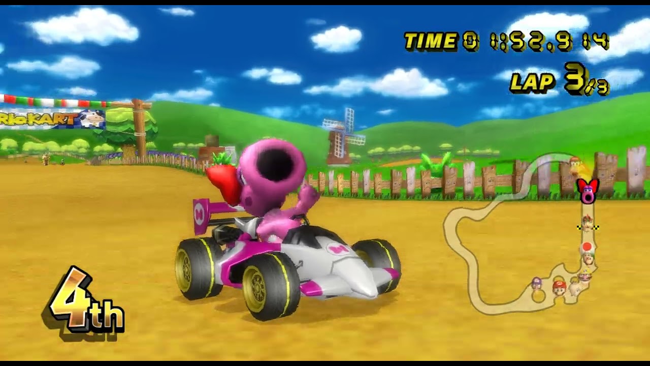 Mario Kart Wii - 150cc Mushroom Cup Grand Prix (Birdo Gameplay, Sprinter) [HD 1440p 60fps]