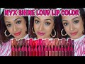 REVIEW: NYX SHINE LOUD HIGH SHINE Lip Color! With Lip Swatches!