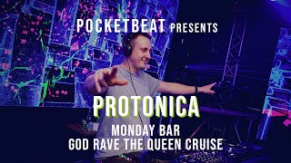 Psytrance mix by Protonica @ Monday Bar God Rave The Queen Cruise [HQ video &amp; audio]