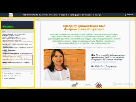 Suwerenność żywnościowa a Cele Zrównoważonego Rozwoju - webinarium 10.11.2017