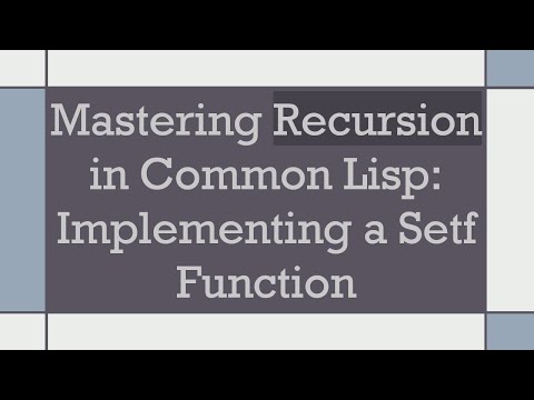 Mastering Recursion in
