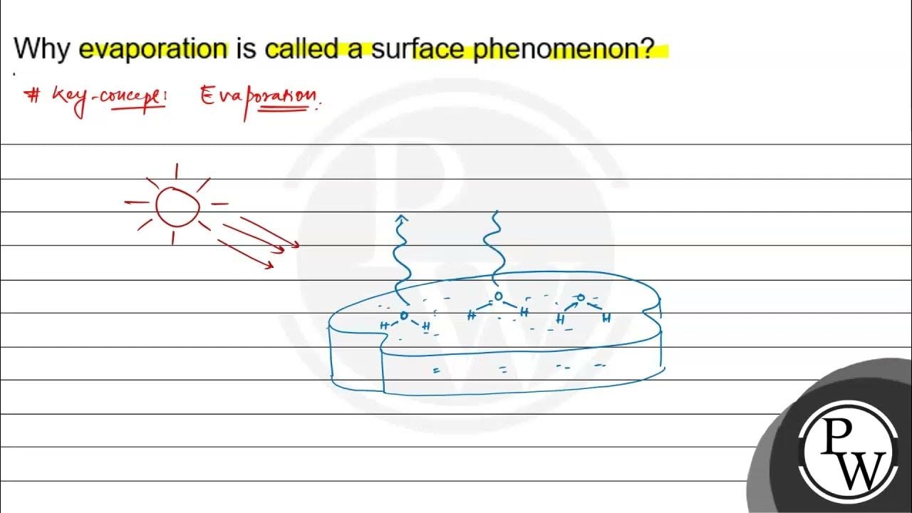 Why evaporation is called a surface phenomenon? YouTube