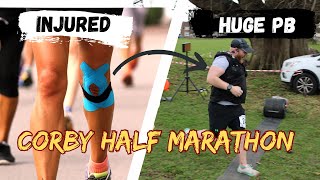 RACE DAY! Corby Half marathon from INJURY to HUGE PB 250lb Runner Ultra marathon prep