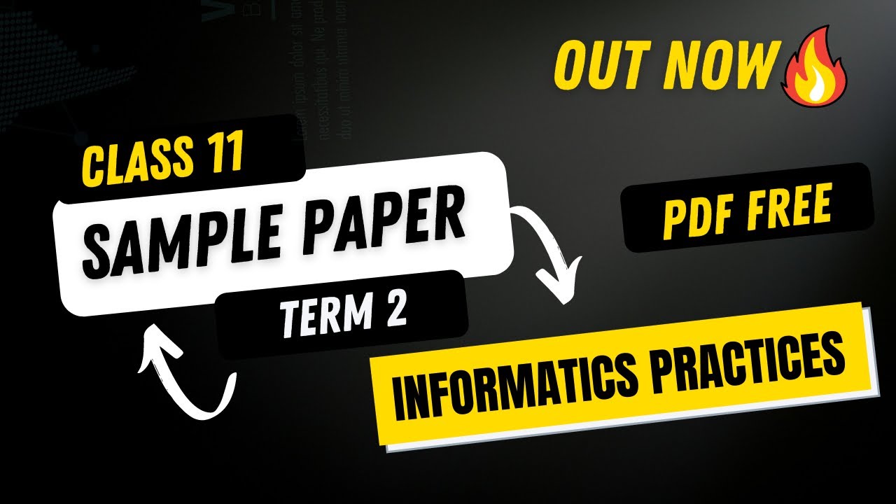 Informatics practices sample paper class 11 term 2 || IP - YouTube