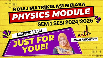 SUBTOPIC 1.2 (c) : Determine resultant of vectors, Matriculation Physics Sem 1, session 2024/2025