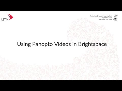 Using Panopto videos in Brightspace