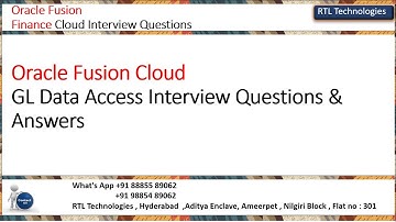 Oracle Fusion Finance | General Ledger | Security Data Access  | Setups | Interview | Placement