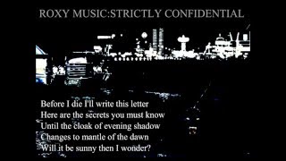 Roxy Music - Strictly Confidential (lyrics)