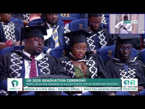 UG 2025 Graduation Ceremony Frema Adunyame Honored As Valedictorian For MA Marketing Strategy