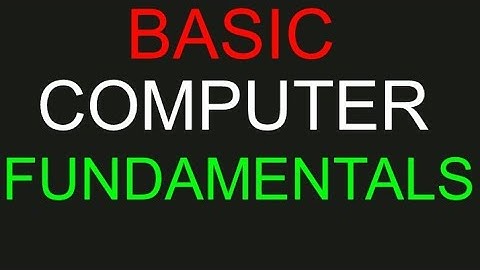 Basic computer fundamentals in hindi