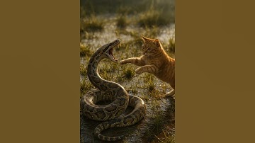 Cat’s Reflexes Are INSANE Against This Snake!#cat #catshorts #snake #catvideos #wildlife #animallife