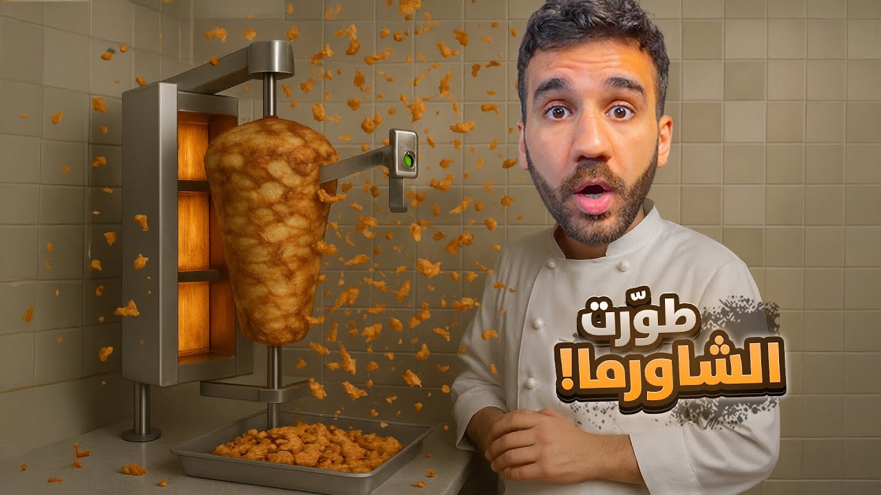 شاورما تقطع نفسها! اسطورة الشاورما إل حسامو 👨🏻‍🍳 #4