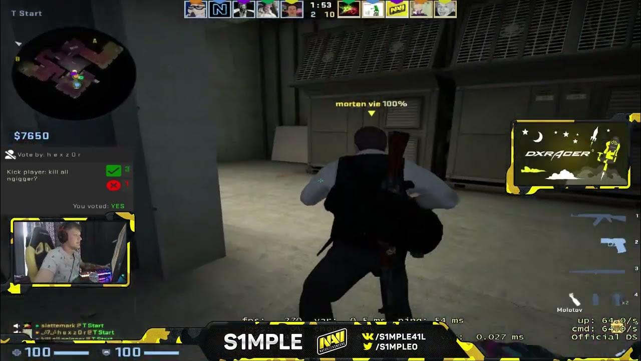 Расположение рук s1mple csgo