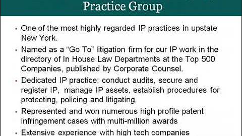 NY-BEST Webinar: Intellectual Property and Patent Law