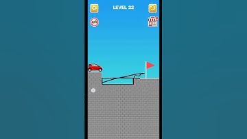 Draw Bridge Game Play Level 22 Shots Viral Trending game 🎮🎯