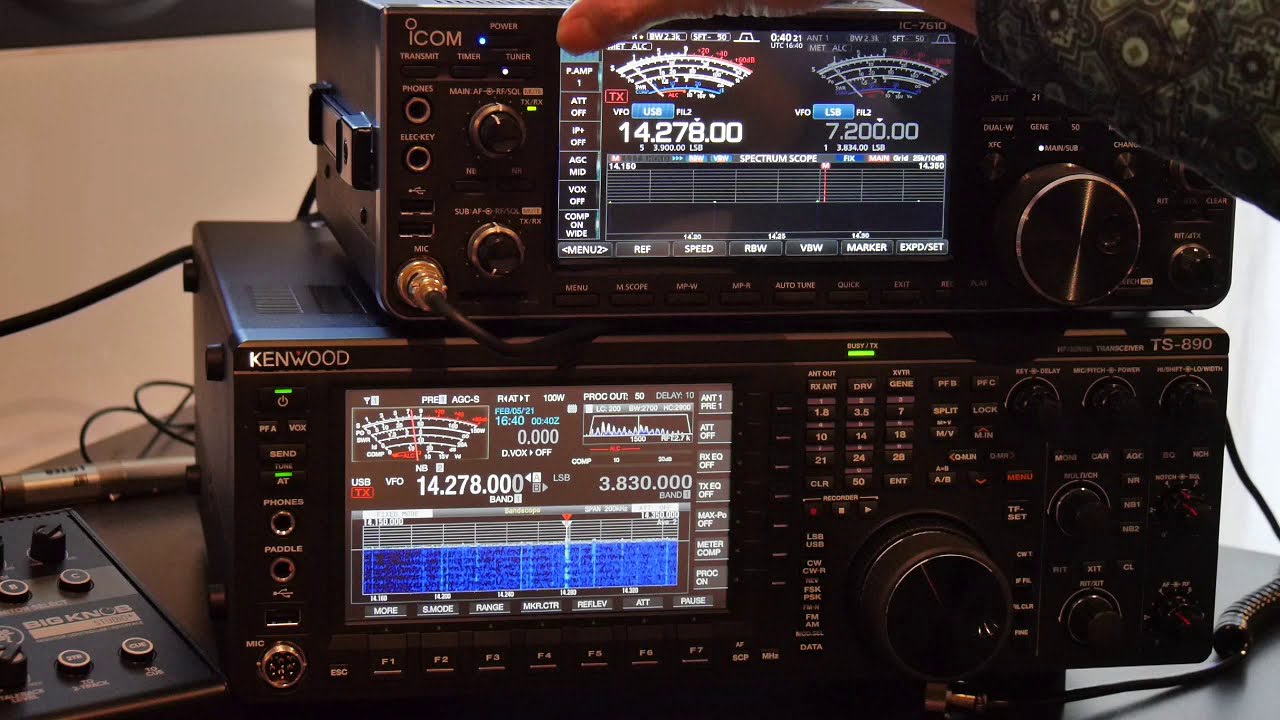 Kenwood TS 890S Vs Icom IC 7610 Comparison Of Internal Speaker Audio SSB Filter RX Quality Review