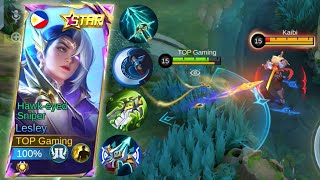 GLOBAL LESLEY BEST BUILD TO DOMINATE IN SOLO RANK!😱(Late Game Monster!) - Mobile Legends