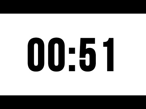 51 Second Timer Without Music, Simple Countdown With Alarm At The End
