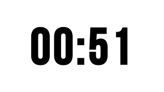 51 Second Timer Without Music, Simple Countdown With Alarm At The End