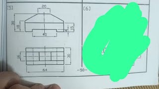 رسم_هندسي تدريب رسم المسقط التالت