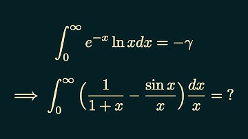 Integral of [1/(1+x)-sinx/x]/x from 0 to infinity