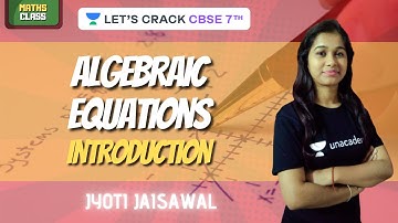 Algebraic Expressions | Introduction | Maths | 7th CBSE | Jyoti Jaisawal