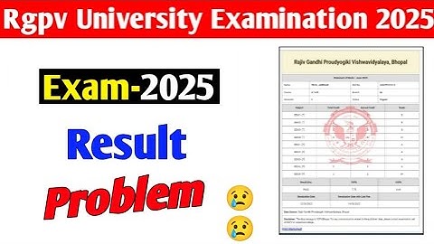 Rgpv 2nd semester result problem 😢 || Rgpv result 2025 problem (check quickly)