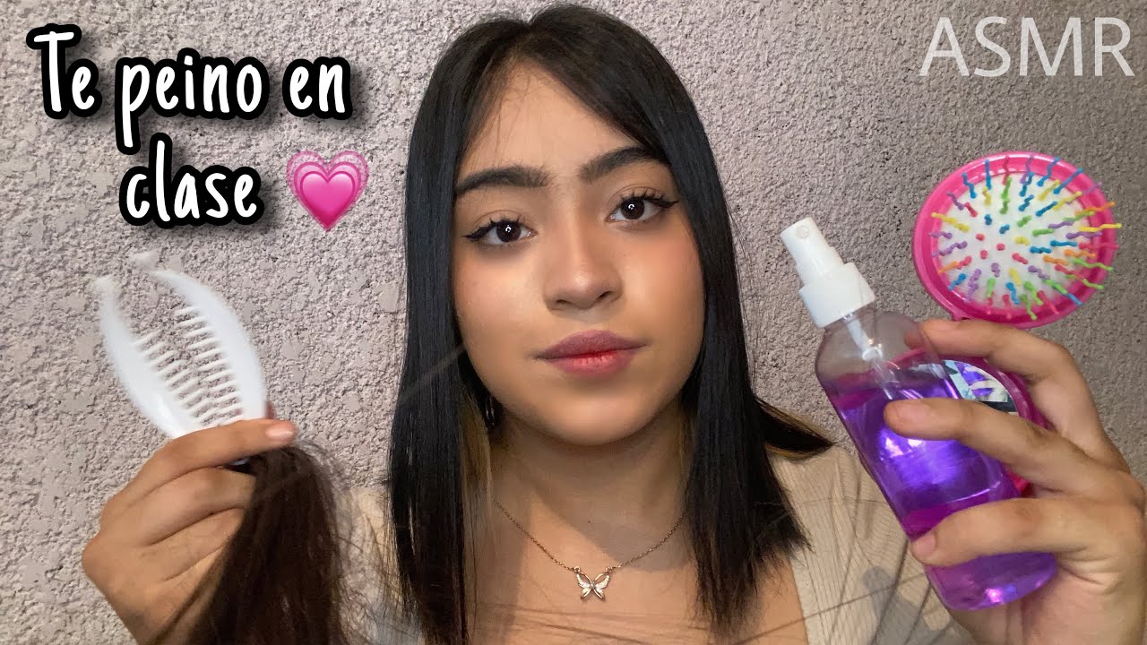 ASMR compañera amable de clase juega con tu cabello 🫣📚