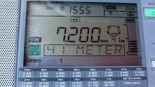 National Unity Radio Tamsui District, 300 Kw 7200 Khz 25 October 2022 1255 Utc