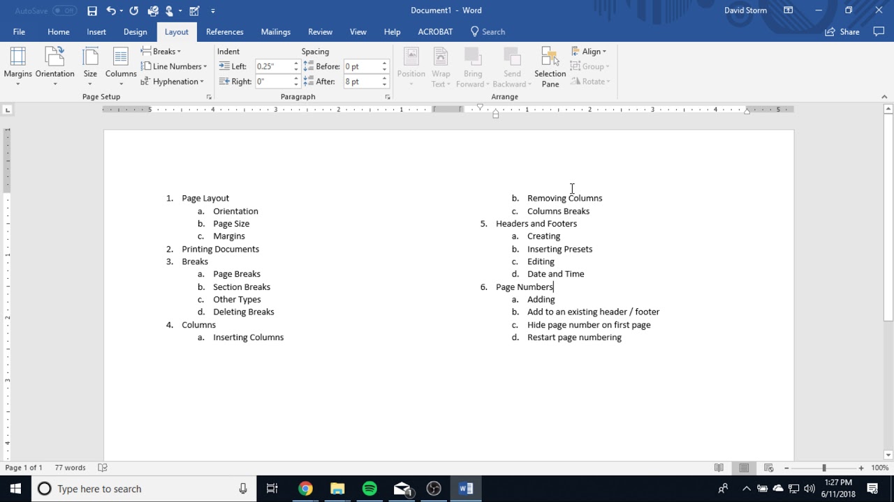 Word Processing - Video 11 - Page Layout - YouTube