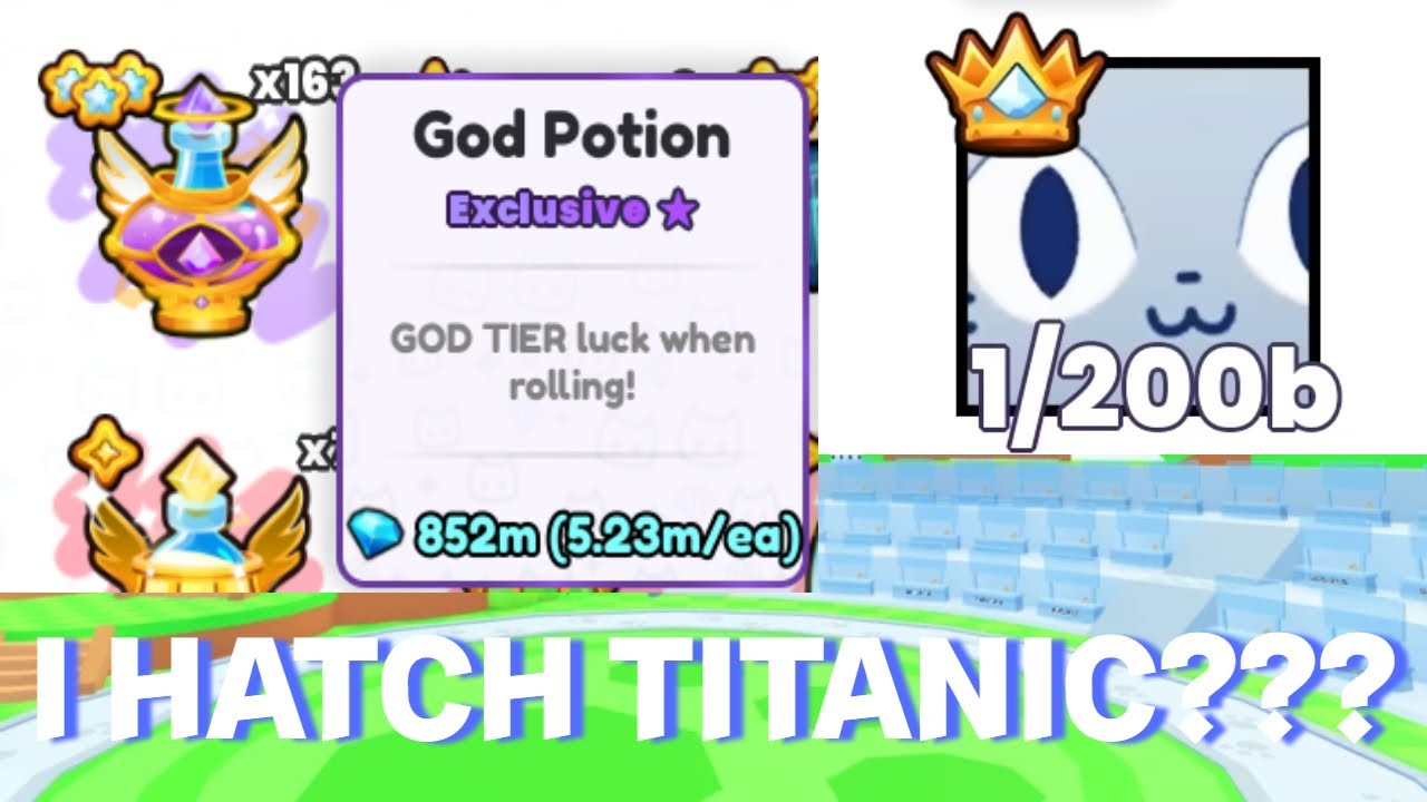I OPPENED 160+ GOD POTION IN PETS GO! - YouTube