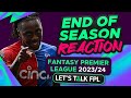 Fpl end of season live reaction qa  fantasy premier league tips 202324