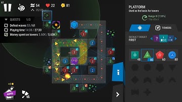 Infinitode 2 - v.1.5.4 - Level 1.8 - Wave 60(59) - 3 Star guide