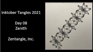 Inktober Tangles 2021 Day 08 Zenith