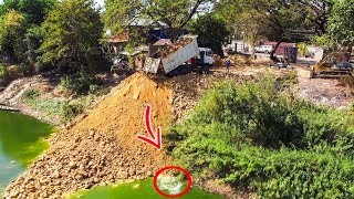 Amazing The Upcoming Initiative Building Road Cut for Canal by Truck Loading Rock Using Wheel Loader