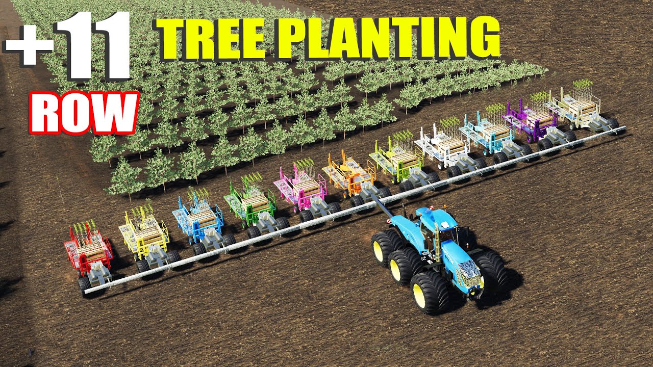 Amazing Forestry 11 Row Tree Planting With Colorful Damcon PL 75 amazing-forestry-11-row-tree-planting-with-colorful-damcon-pl-75