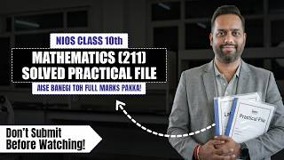 NIOS Maths Practical File Class 10 English Medium 2026 | NIOS Mathematics 211 Practical File Solved