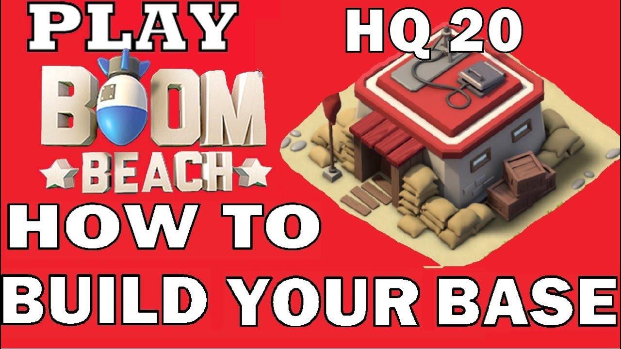 Boom Beach HQ 20 Base Design YouTube