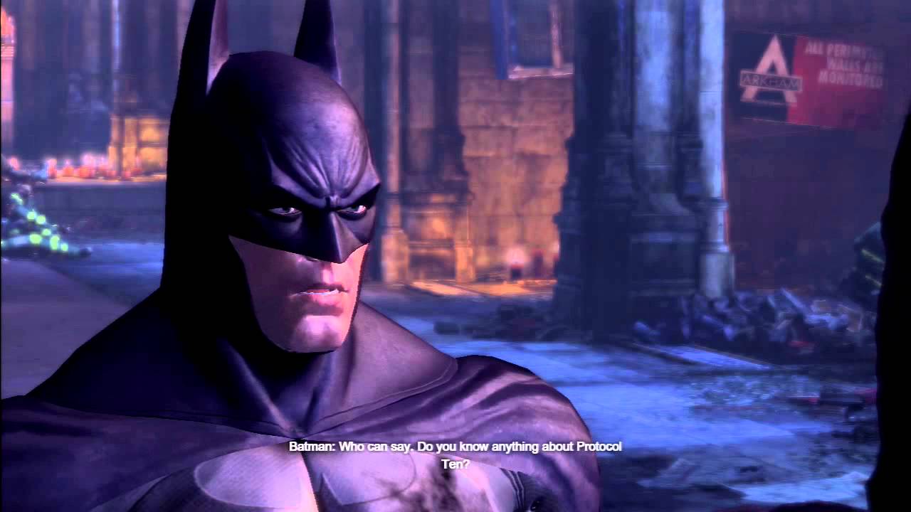 Batman Arkham City -  Batman asks Aaron Cash about Protocol 10