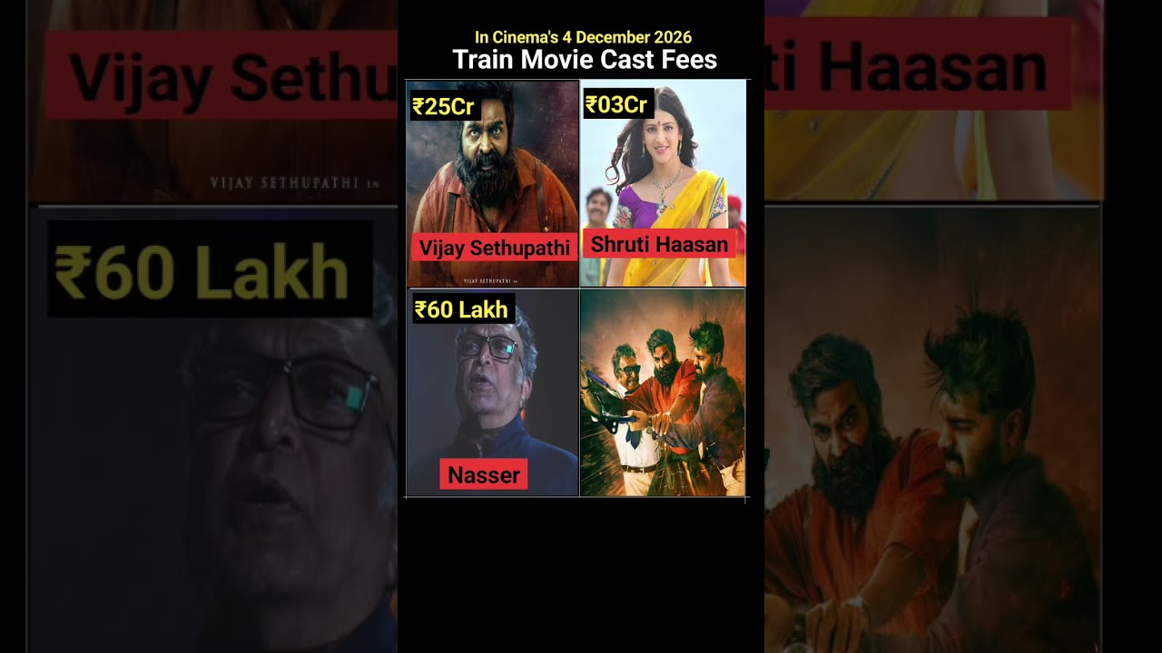 TRAIN MOVIE CAST FEES? 🖤 #vijaysethupathi #shorts