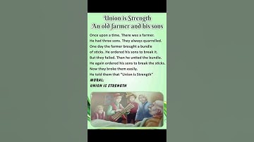 Union is Strength - English Moral Story for Kids #shorts