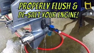How to flush and De-Salt Your Boat Motor BETTER! (Outboards or Inboards)
