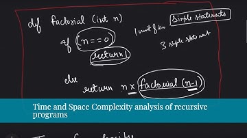 Time and Space Complexity analysis of recursive programs  | InterviewBit
