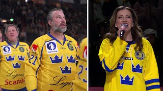 Video thumbnail of "Sveriges nationalsång - Sonja Aldén (Game for Börje)"