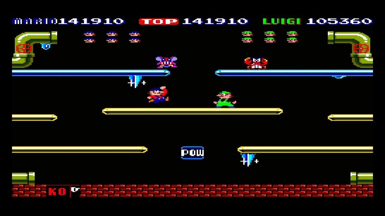 Mario Bros 1983 - OVER 70 PHASES!  - Arcade Gameplay - Longplay  - 2 Player -  Multiplayer
