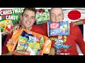 Brits Try Japanese CHRISTMAS CANDY & SNACKS | Roly & Calum