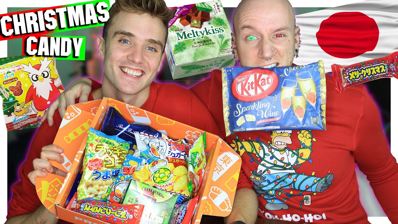 Brits Try Japanese CHRISTMAS CANDY & SNACKS | Roly & Calum - YouTube