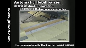Hydrodynamic automatic flood barrier self closing flood gate